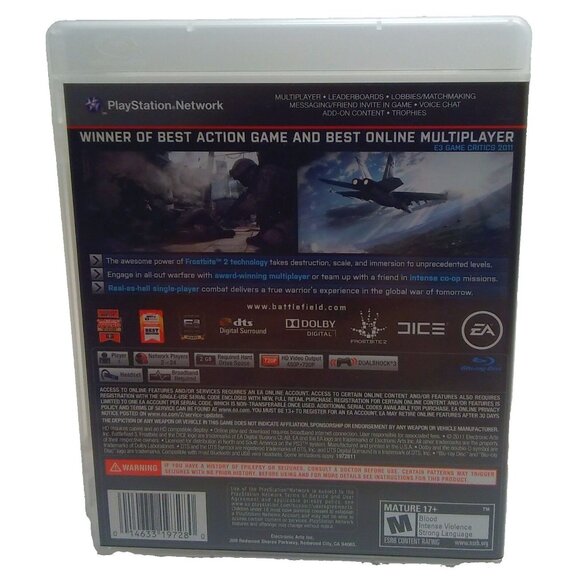 Battlefield 3 Sony PlayStation 3, 2011 Video Game with Manual - Picture 3 of 3